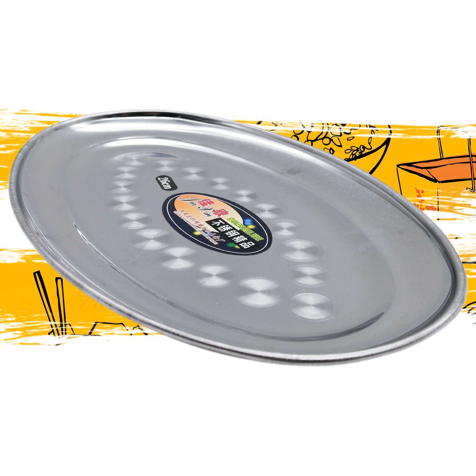 PLATO OVALADO SS 26CM A01056