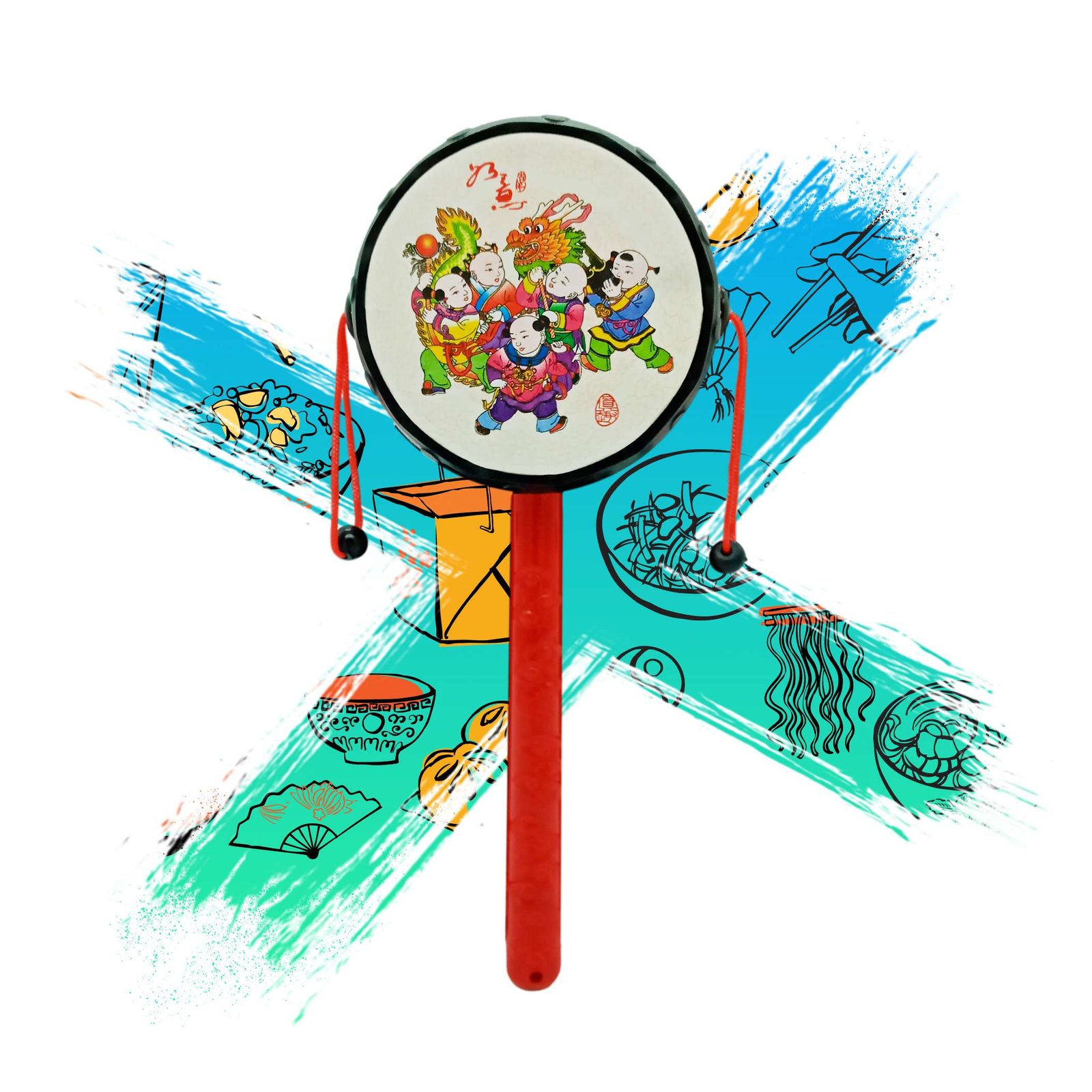 TAMBOR CHINO ROJO A01136