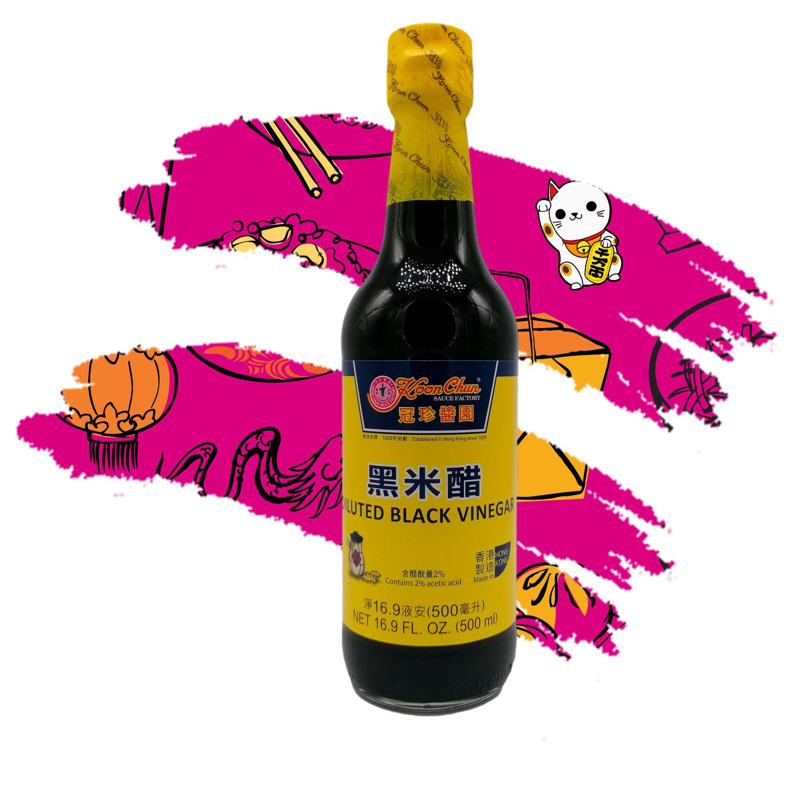 VINAGRE NEGRO DE ARROZ KC 16.9 OZ A01232