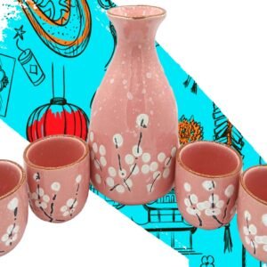 SET SAKE ROSADO 5PCS A02358