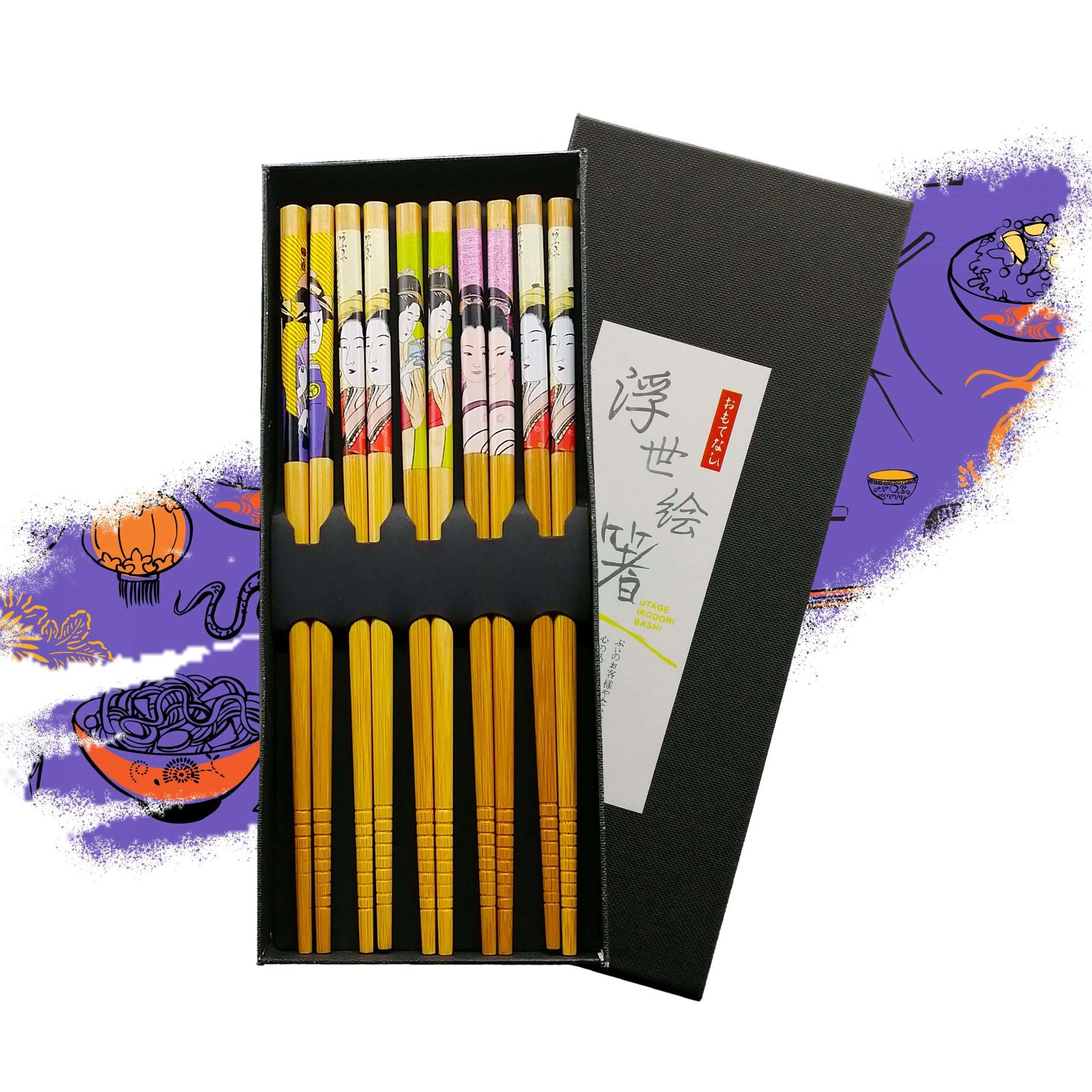 CHOPSTICKS SET 5 PARES A03698